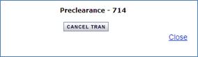 Cancel Tran popup